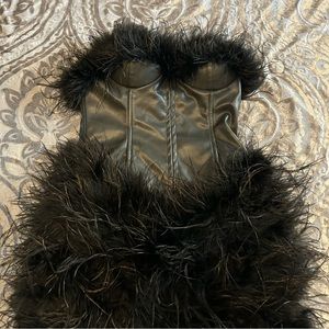 Black feather dress